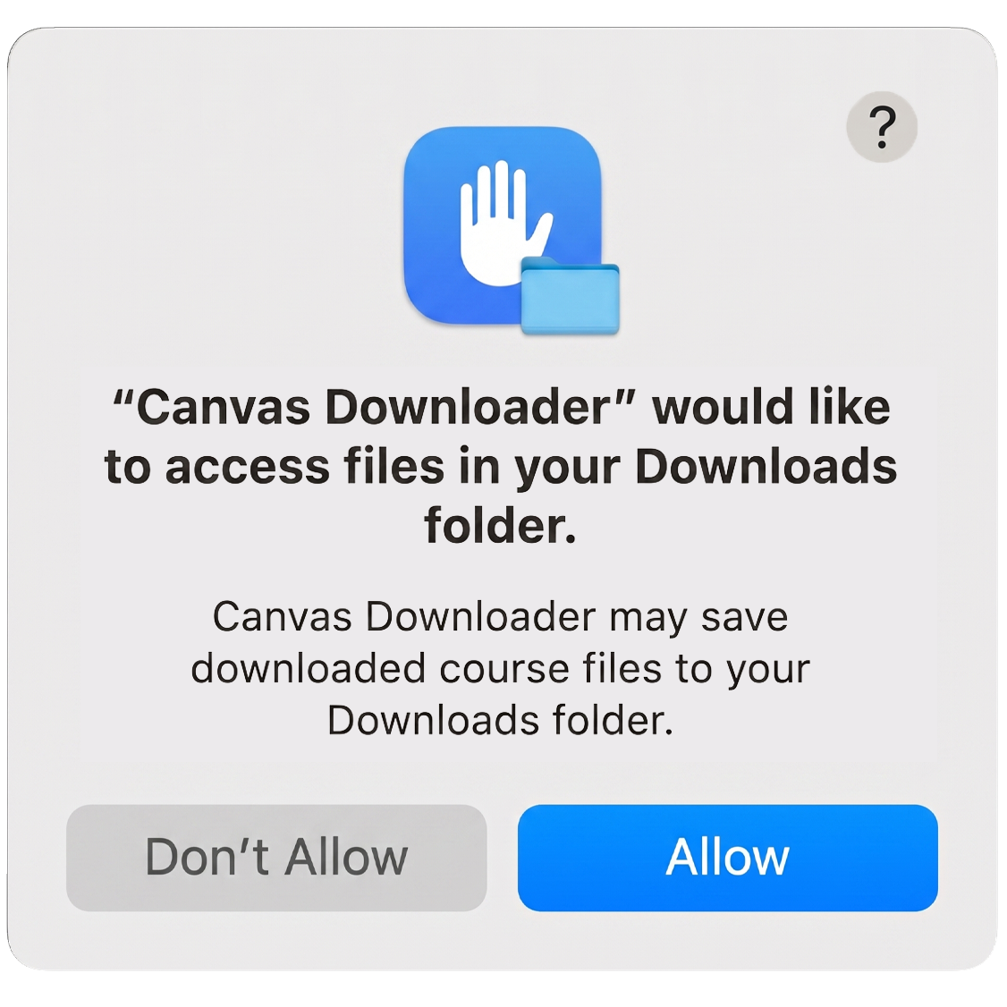 Downloads folder permission
